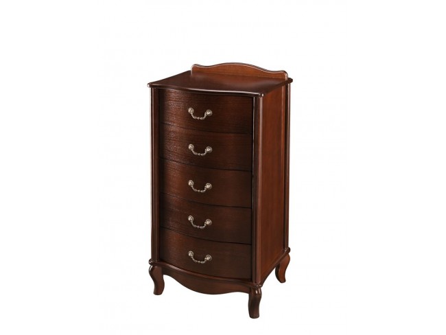 Комод Джульетта узкий (5 ящиков) Орех Ls
