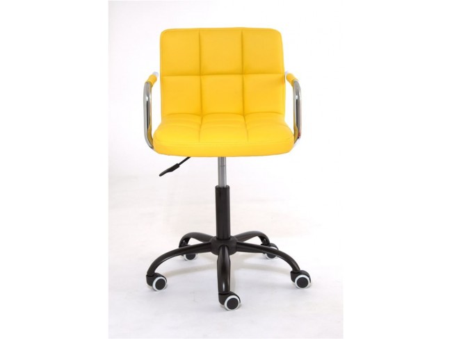 Кресло Мастера ARNO с подлокотниками (PU YELLOW / Black) КОМБИНИРОВАННЫЙ