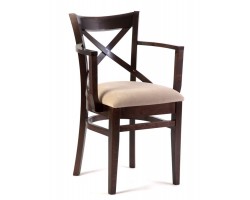 Кресло полумягкое "Соло" венское (Тон 8 Венге / ткань:Вивальди 04)