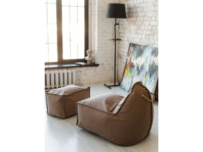 Кресло "Манхеттен + пуф" (Бежевый)