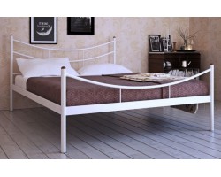 Кровать двуспальная "Luna" (140х200/металлическое основание) Белый