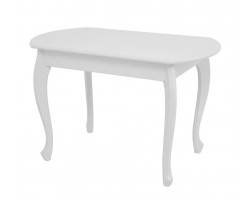 Стол "Венеция" (Белый/массив березы, Шпон)