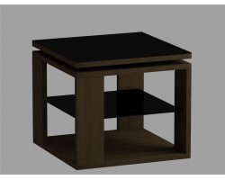 Стол журнальный 747 LS (Венге/Черное стекло)