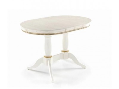 Стол Овал "Милорд" (80х120х160) Эмаль 1013 + патина золото