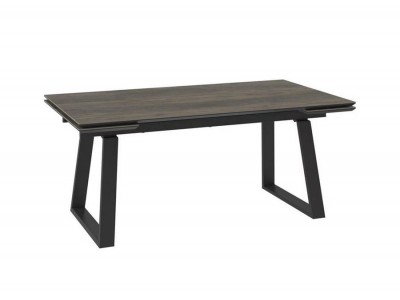 Cтол с керамическим покрытием Chelsy-180 (180+45+45)х98 / OAK VINTAGE PREMIUM CER/ЧЕРНЫЙ)