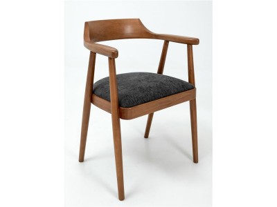 Полукресло венское Mercurius (светлый орех/ткань Графит)