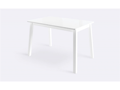 ТИРК стол раздвижной со стеклом 110(140)х70, Белый/Белый