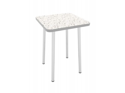 Табурет на хромированных ногах (Гренобль 4042/кромка серая)