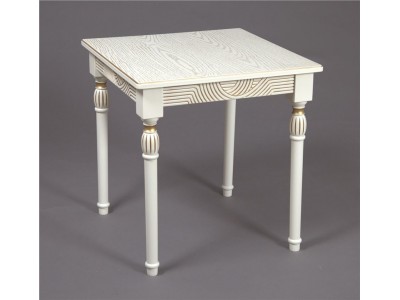 Стол журнальный "Мили" (слоновая кость 1013/патина золото / 53х53хН55) Стол журнальный "Мили" (слоновая кость 1013/патина золото / 53х53хН55)