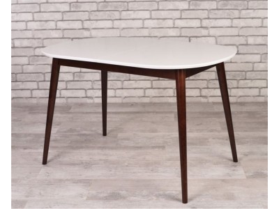 Стол овальный Алиса-1200 (белый/темный) раздвижной