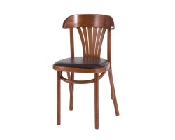 Стул "Астра классик" мягкий (Средний тон, экокожа коричневая)