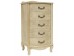Комод "Джульетта" узкий 5 ящ. (дуб шампань/золотая патина) Вис