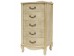 Комод "Джульетта" узкий 5 ящ. (дуб шампань/золотая патина) Вис