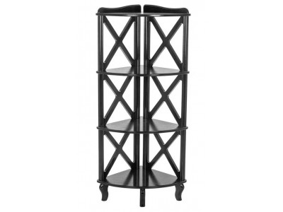 Этажерка-стеллаж угловая "Джульетта"-3 (венге) Вис Этажерка-стеллаж угловая "Джульетта"-3 (венге) Вис