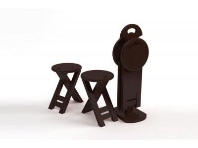 Комплект табуретов "Оливия" (стойка + 4 табурета) Венге