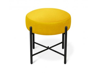 Банкетка В 4-SHT (ткань-металл/желтый-черный муар)