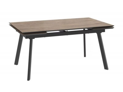 Стол раздвижной Alteza four-160 (160+40+40 x 90/Дуб винтажный - Compact cer/Черный)