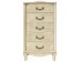 Комод "Джульетта" узкий 5 ящ. (дуб шампань/золотая патина) Вис