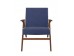 Кресло "Вест" (Орех, ткань Verona Denim Blue, кант Verona Light Grey )