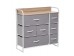Комод "Ноа" 7 ящиков (каркас Белый / Светло-серый)