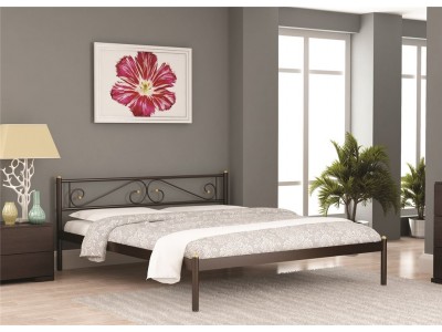 Кровать двуспальная ШАРМ (160х200/металлическое основание) Коричневый бархат Кровать двуспальная ШАРМ (160х200/металлическое основание) Коричневый бархат