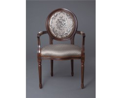 Кресло "Милорд-15" (Темный орех+патина /ткань Luiza Mocco)