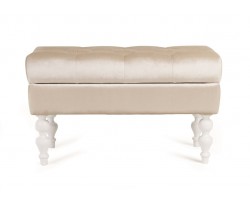 Банкетка Виктория (эмаль белая / 30 - бежевый)