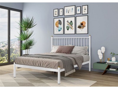 Кровать АРЗУ (140х200/металлическое основание) Белый