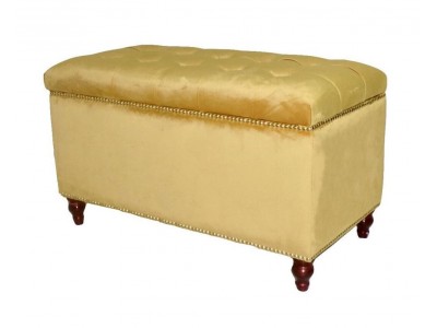 Банкетка Chester VS-03 сундук TOGAS (COL 09 горчичный/ноги темный орех) велюр