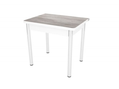 Стол "Ломберный" (Метропалитан 2046/ЛДСП+кромка белый) ноги Хром