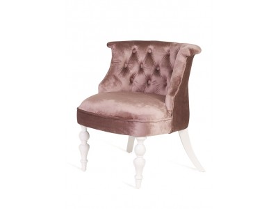 Кресло Бархат (эмаль белая / 24 - розовый)