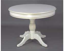 Стол Венеция-1 Лайт 1000(1360), слоновая кость с золотой патиной