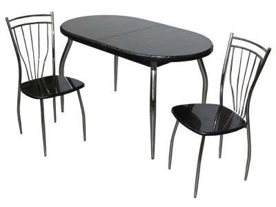 Стол БАКАР Страйп (черный)