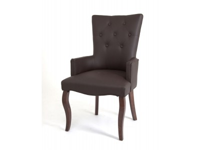Кресло Виктория (темный тон / кожзам 1 шоколад)