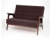 Диван двухместный РЕТРО (темный тон / RS32 - коричневый)