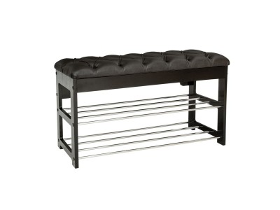 Банкетка "Грейс" (Венге/Дунди 108, каретная стяжка) Вис