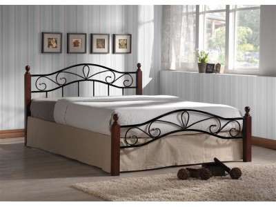 Кровать Глэдис М (140х200) (Черный)