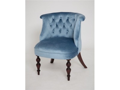 Кресло Бархат (темный тон / 9 - небесно-голубой)