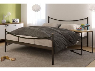 Кровать двуспальная &quot;Luna&quot; (160х200/металлическое основание) Черный