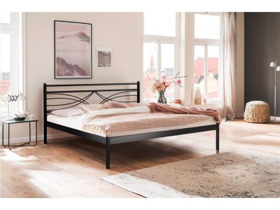 Кровать Мираж 140х200 (металлическое основание/Черный)