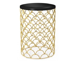 Стол журнальный СТ 24-SHT (металл / золото, черный муар) Sheffilton