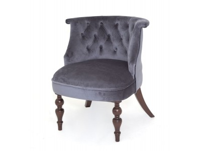 Кресло Бархат (темный тон / 36 - голубовато-серый)