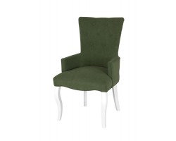 Кресло Виктория (эмаль белая / G09 - малахит)