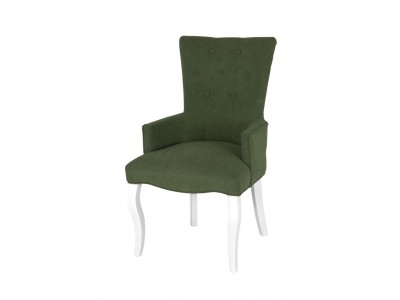 Кресло Виктория (эмаль белая / G09 - малахит)