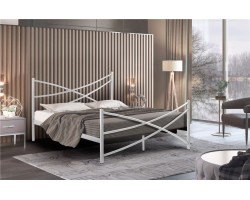 Кровать Лиана (120х200/металлическое основание) Белый