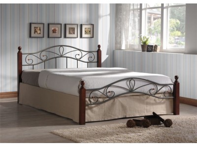 Кровать Глэдис-М (120х200/металл-Коричневый бархат)