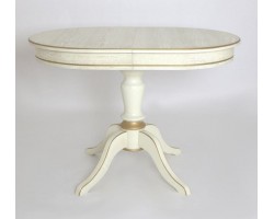 Стол "Капелла-2" (Эмаль 11+ патина золото/шпон дуба) Тип 2