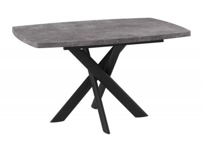 Стол Andres-130 (130/165 х 85 / дымчатая керамика / черный)