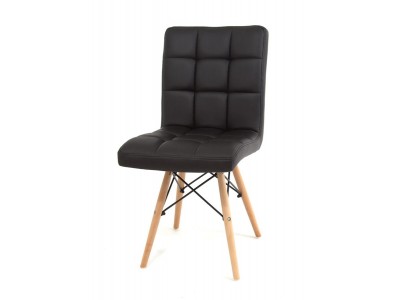 Стул S-811-9MT (PU BLACK / натуральный) БАЗОВЫЙ