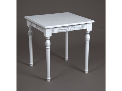 Стол журнальный "Мили" (белый/патина серебро / 53х53хН55) Стол журнальный "Мили" (белый/патина серебро / 53х53хН55)